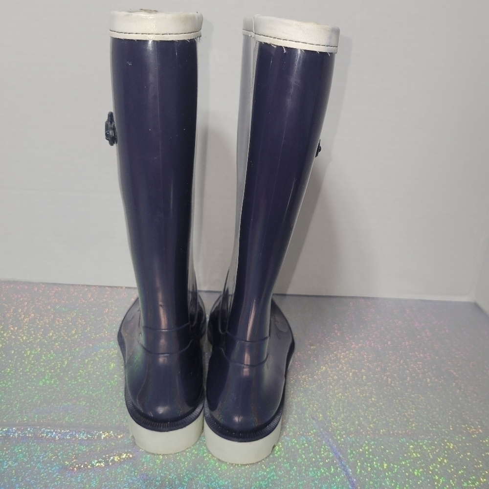 Gucci Horsebit 1955 Blue & White Rubber Rainboots Sz: 5 - Picture 4 of 9